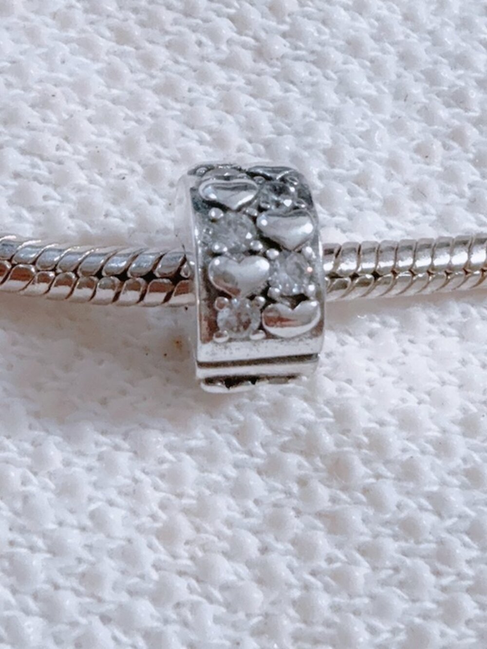 Infinity Heart Sparkling Clip Charm S925 Silver Charm For Pandora Bracelet